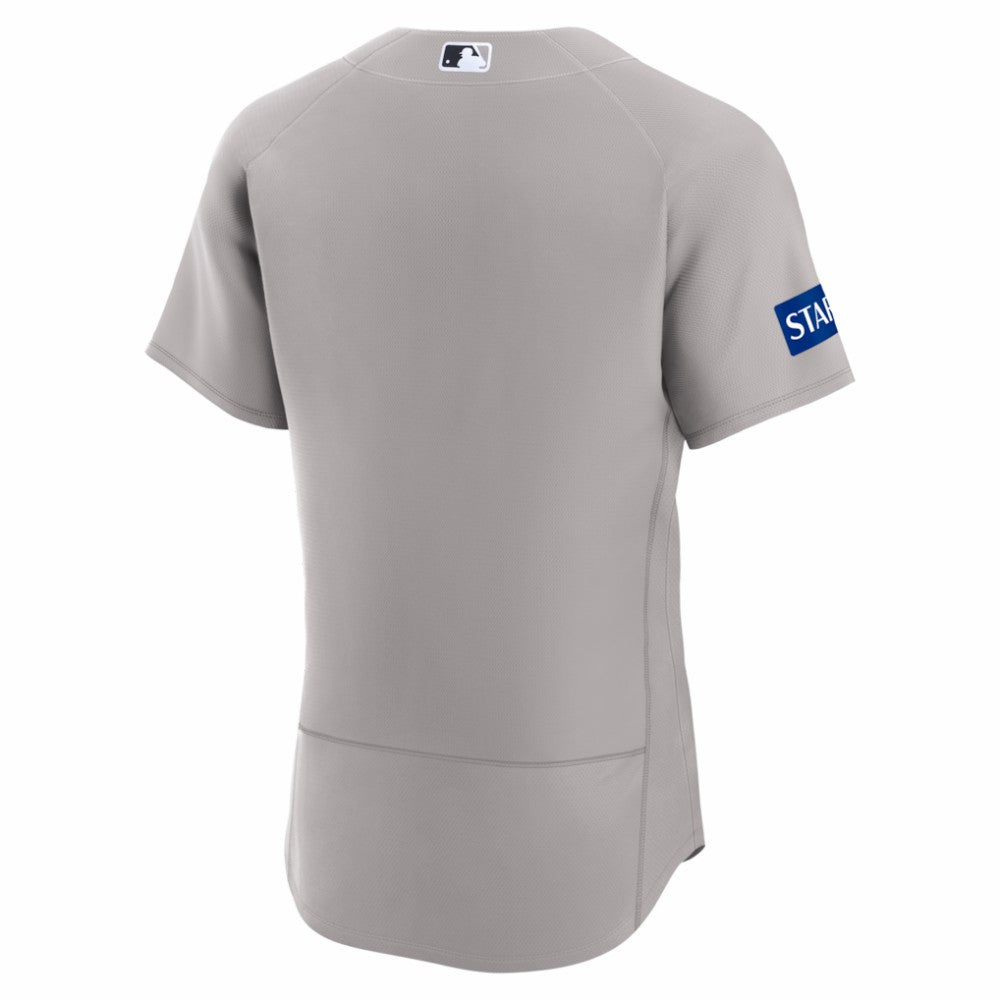 New York Yankees Road Sponsor Patch Authentic Jersey Gray | Nike