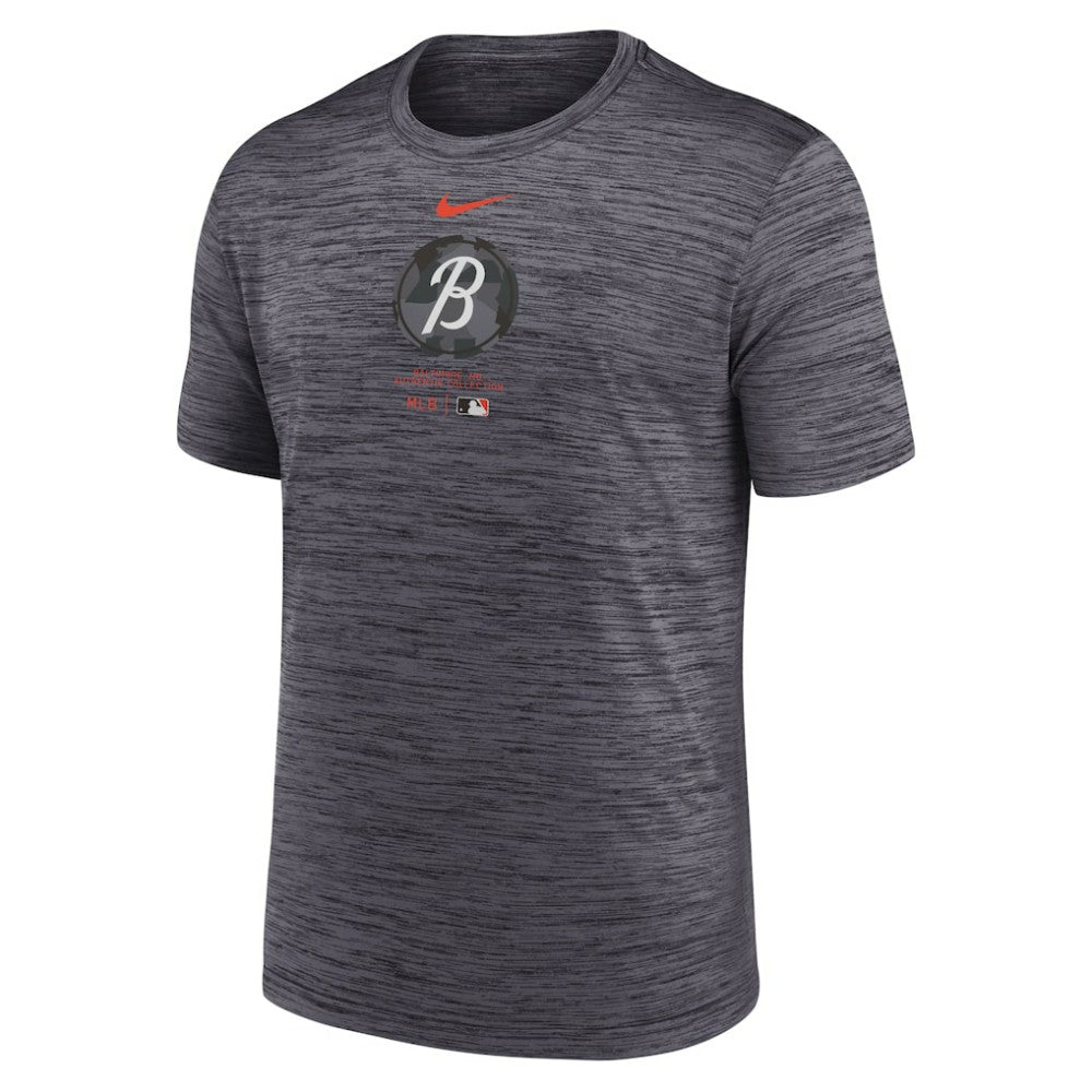 Baltimore Orioles City Connect Authentic Collection Practice Velocity Performance T-Shirt Black | Nike