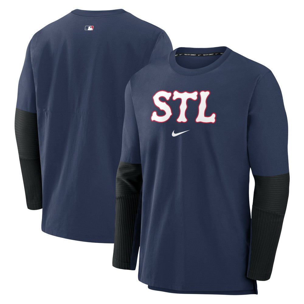 St. Louis Cardinals Authentic Collection Player Dri-FIT Lightweight Pullover Navy | Nike
