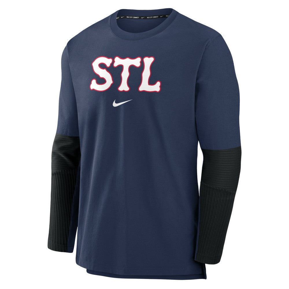 St. Louis Cardinals Authentic Collection Player Dri-FIT Lightweight Pullover Navy | Nike