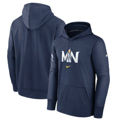 Minnesota Twins 2024 City Connect Authentic Collection Practice Performance Pullover Hoodie Navy | Nike