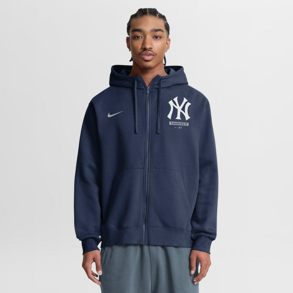 New York Yankees Primetime Lockup Full-Zip Hoodie Navy | Nike