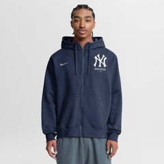 New York Yankees Primetime Lockup Full-Zip Hoodie Navy | Nike
