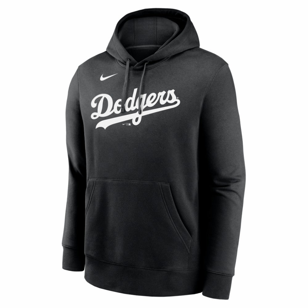 Los Angeles Dodgers Logo Club Fleece Hoodie Black | Nike