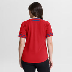 Philadelphia Phillies Women's Diva Race Ahead Raglan V-Neck T-Shirt Red