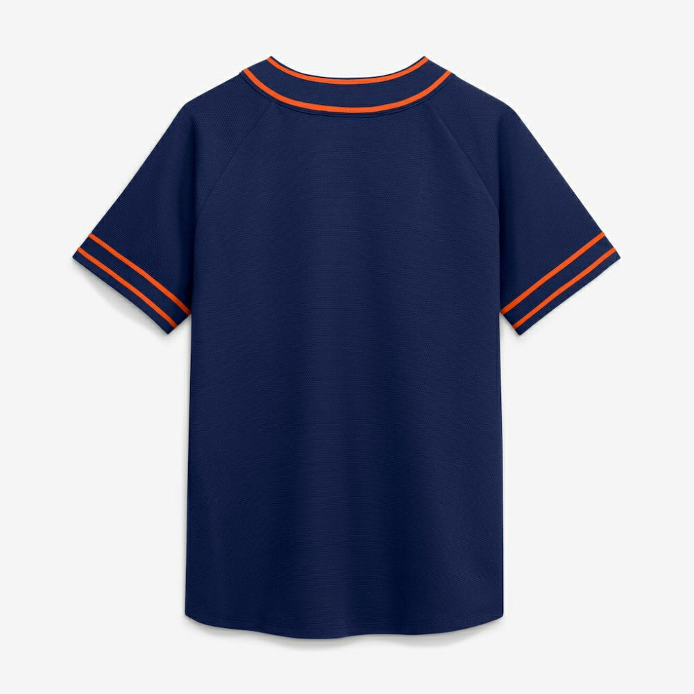 Detroit Tigers Women's Diva Race Ahead Raglan V-Neck T-Shirt Navy