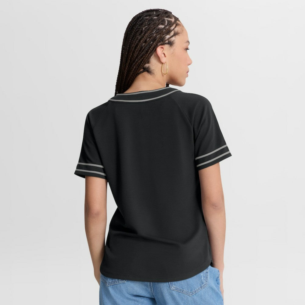 Chicago White Sox Women's Diva Race Ahead Raglan V-Neck T-Shirt Black