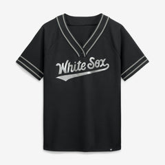 Chicago White Sox Women's Diva Race Ahead Raglan V-Neck T-Shirt Black