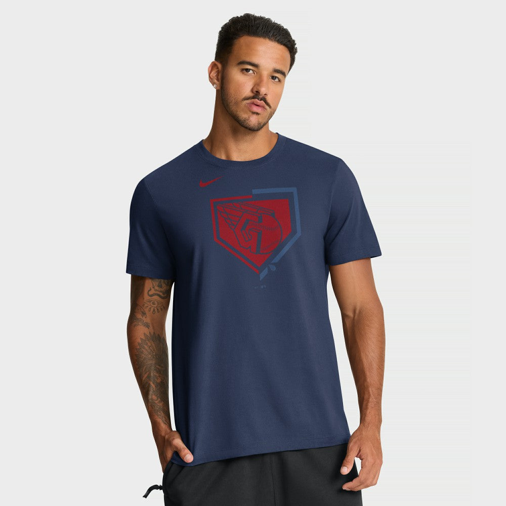 Cleveland Guardians Icon T-Shirt Navy | Nike