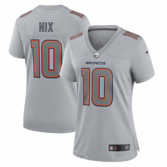 Bo Nix Denver Broncos Women's Fashion Atmosphere Fashion Game Jersey - Gray