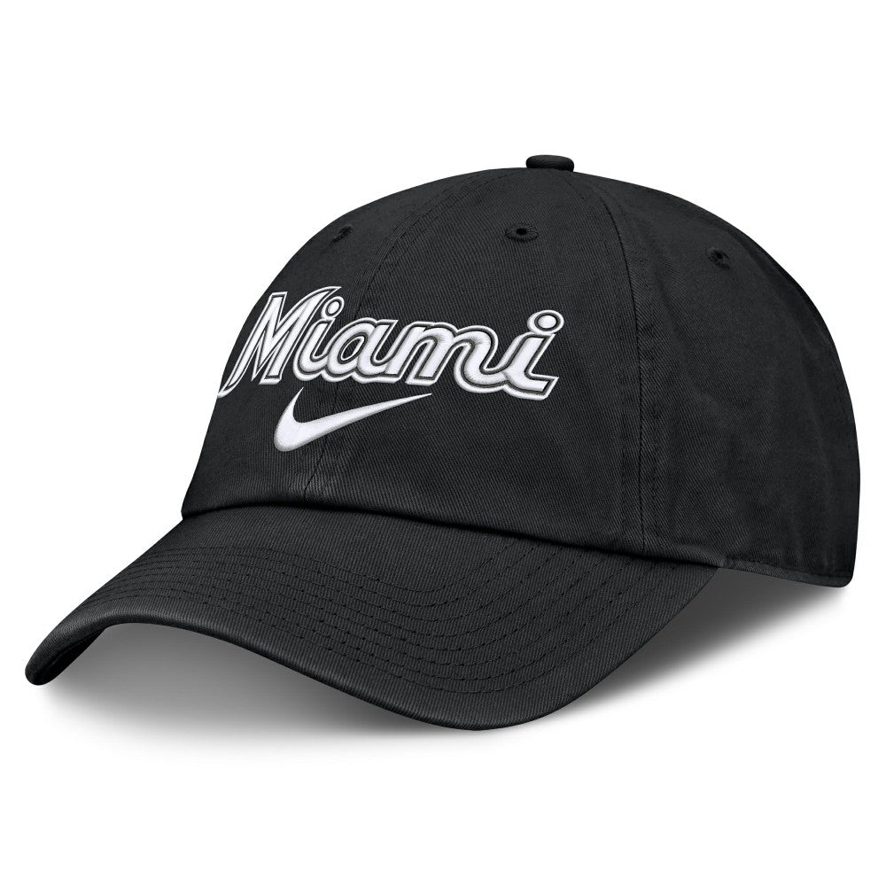 Miami Marlins Primetime Club Adjustable Hat Black | Nike
