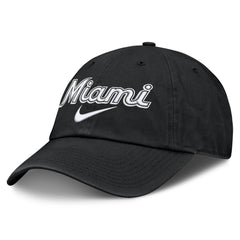 Miami Marlins Primetime Club Adjustable Hat Black | Nike