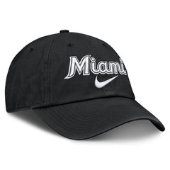 Miami Marlins Primetime Club Adjustable Hat Black | Nike