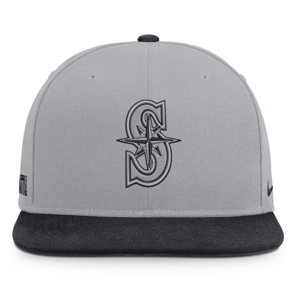 Seattle Mariners Primetime Pro Dri-FIT Snapback Hat Gray/Navy | Nike