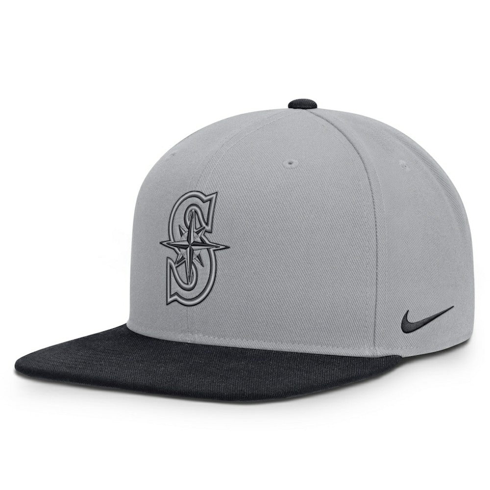 Seattle Mariners Primetime Pro Dri-FIT Snapback Hat Gray/Navy | Nike