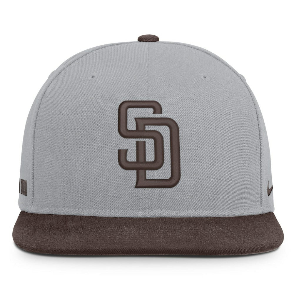 San Diego Padres Primetime Pro Dri-FIT Snapback Hat Gray/Brown | Nike