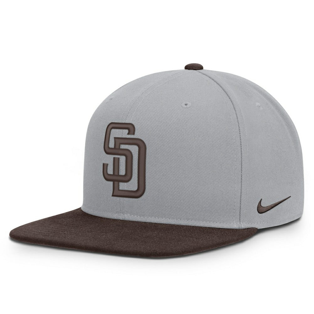 San Diego Padres Primetime Pro Dri-FIT Snapback Hat Gray/Brown | Nike
