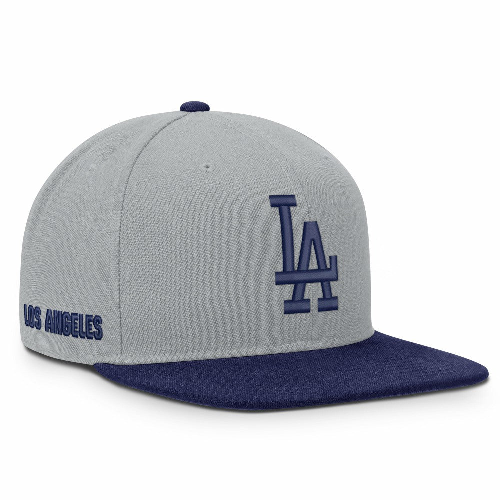 Los Angeles Dodgers Primetime Pro Dri-FIT Snapback Hat Gray/Royal | Nike