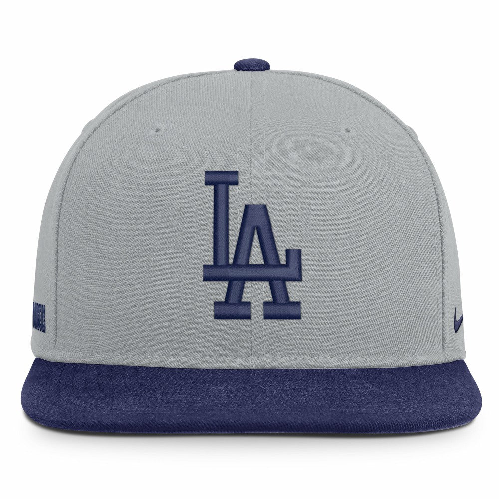 Los Angeles Dodgers Primetime Pro Dri-FIT Snapback Hat Gray/Royal | Nike