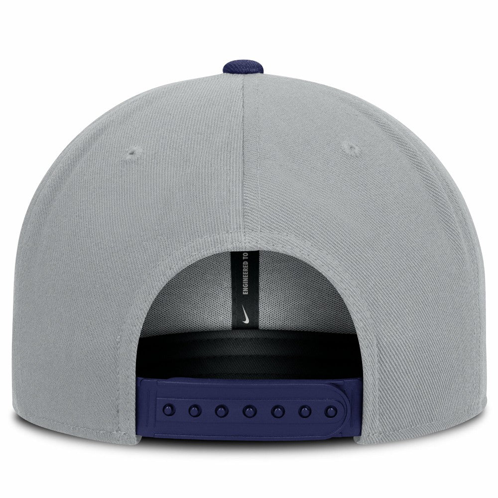 Los Angeles Dodgers Primetime Pro Dri-FIT Snapback Hat Gray/Royal | Nike