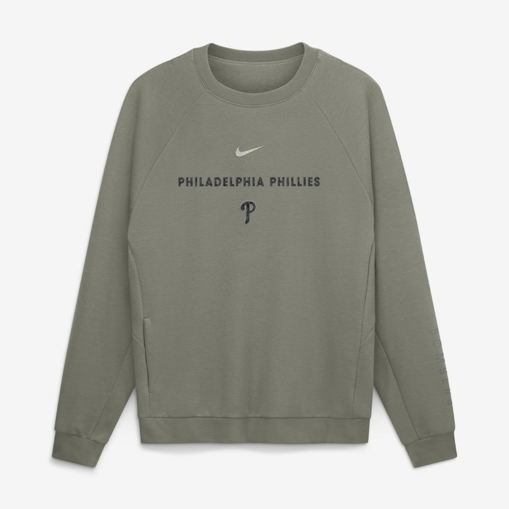 Philadelphia Phillies Statement Primary Raglan Dri-FIT Sweatshirt Olive | Nike