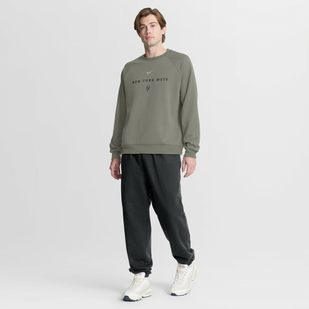 New York Mets Statement Primary Raglan Dri-FIT Sweatshirt Olive | Nike