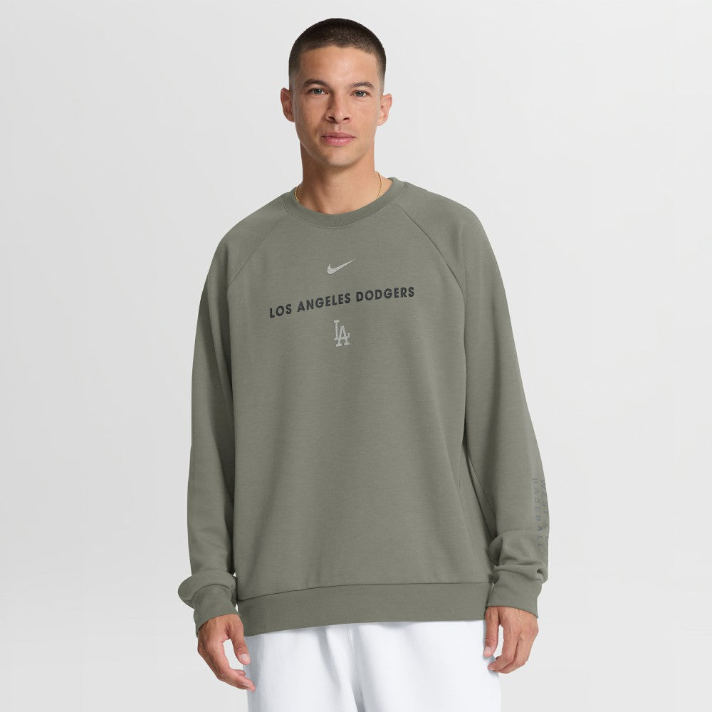 Los Angeles Dodgers Statement Primary Raglan Dri-FIT Sweatshirt Olive | Nike