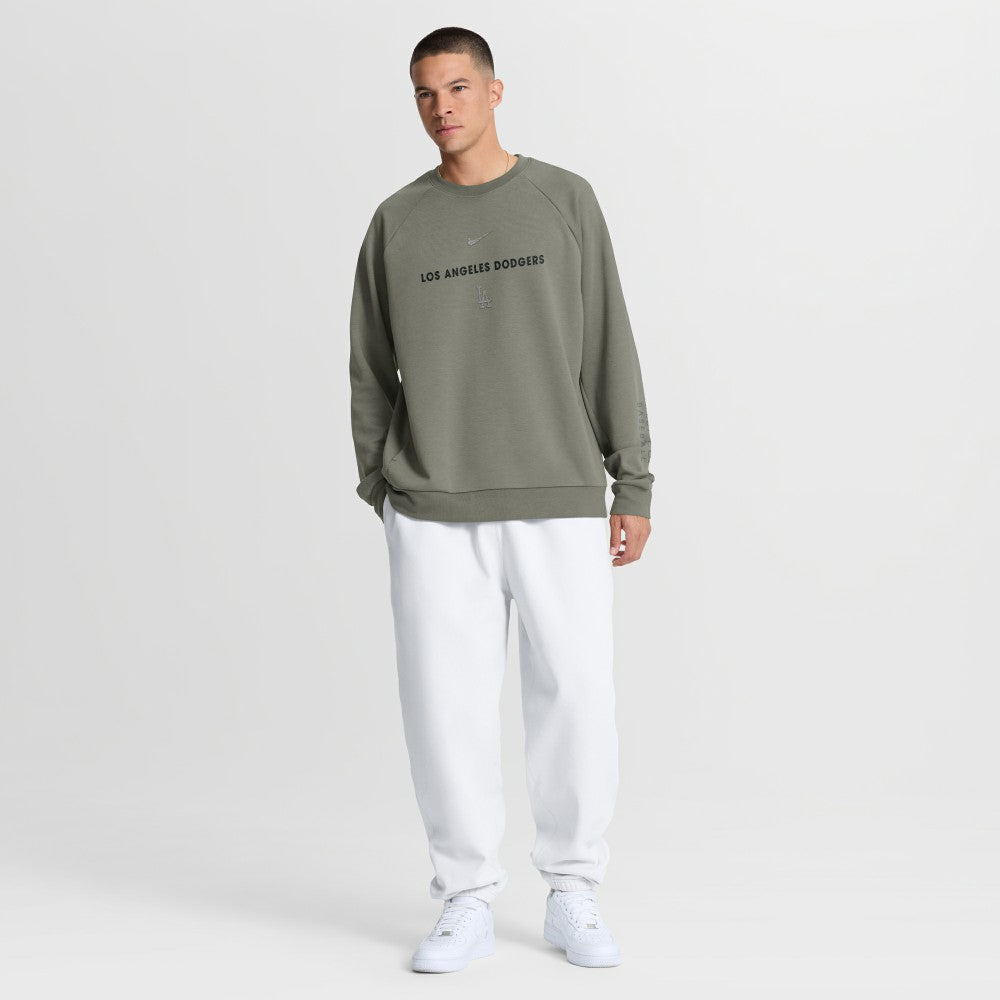 Los Angeles Dodgers Statement Primary Raglan Dri-FIT Sweatshirt Olive | Nike