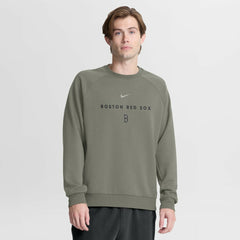 Boston Red Sox Statement Primary Raglan Dri-FIT Sweatshirt Olive | Nike