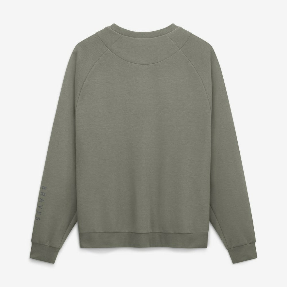 Atlanta Braves Statement Primary Raglan Dri-FIT Sweatshirt Olive | Nike