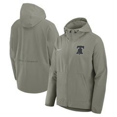 Philadelphia Phillies Unlimited Packable Full-Zip Hooded Jacket Olive | Nike