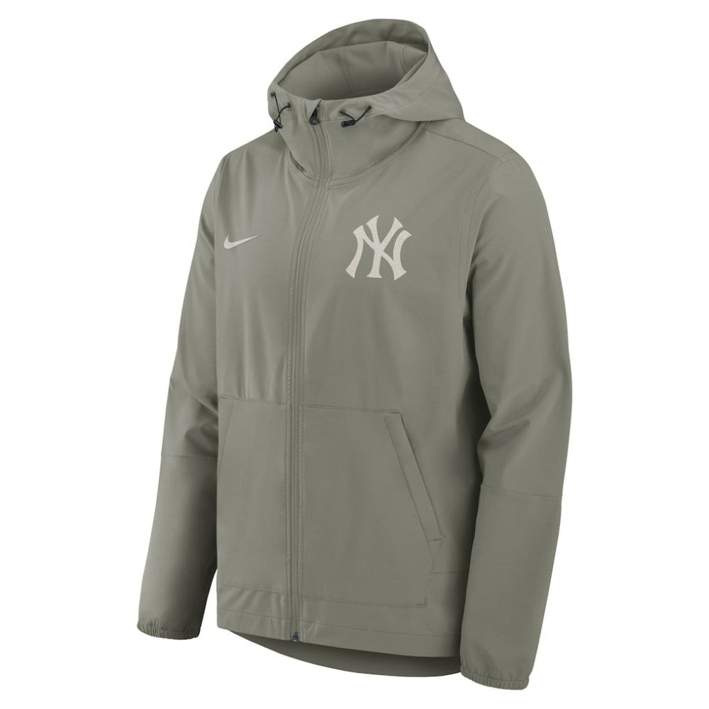 New York Yankees Unlimited Packable Full-Zip Hooded Jacket Olive | Nike