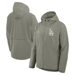 Los Angeles Dodgers Unlimited Packable Full-Zip Hooded Jacket Olive | Nike