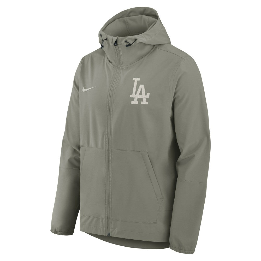 Los Angeles Dodgers Unlimited Packable Full-Zip Hooded Jacket Olive | Nike