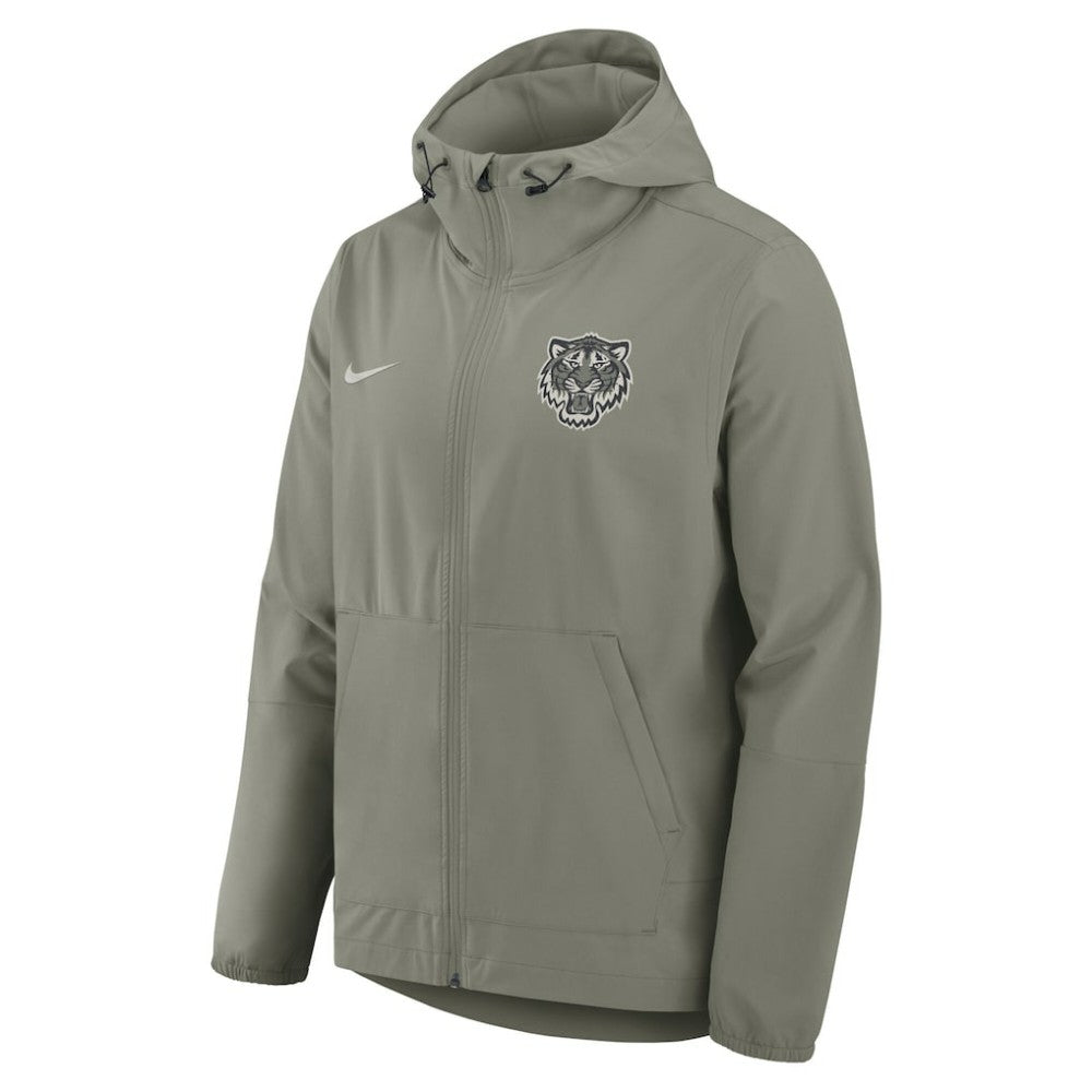 Detroit Tigers Unlimited Packable Full-Zip Hooded Jacket Olive | Nike