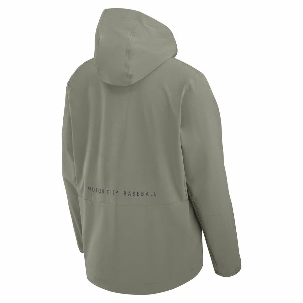 Detroit Tigers Unlimited Packable Full-Zip Hooded Jacket Olive | Nike