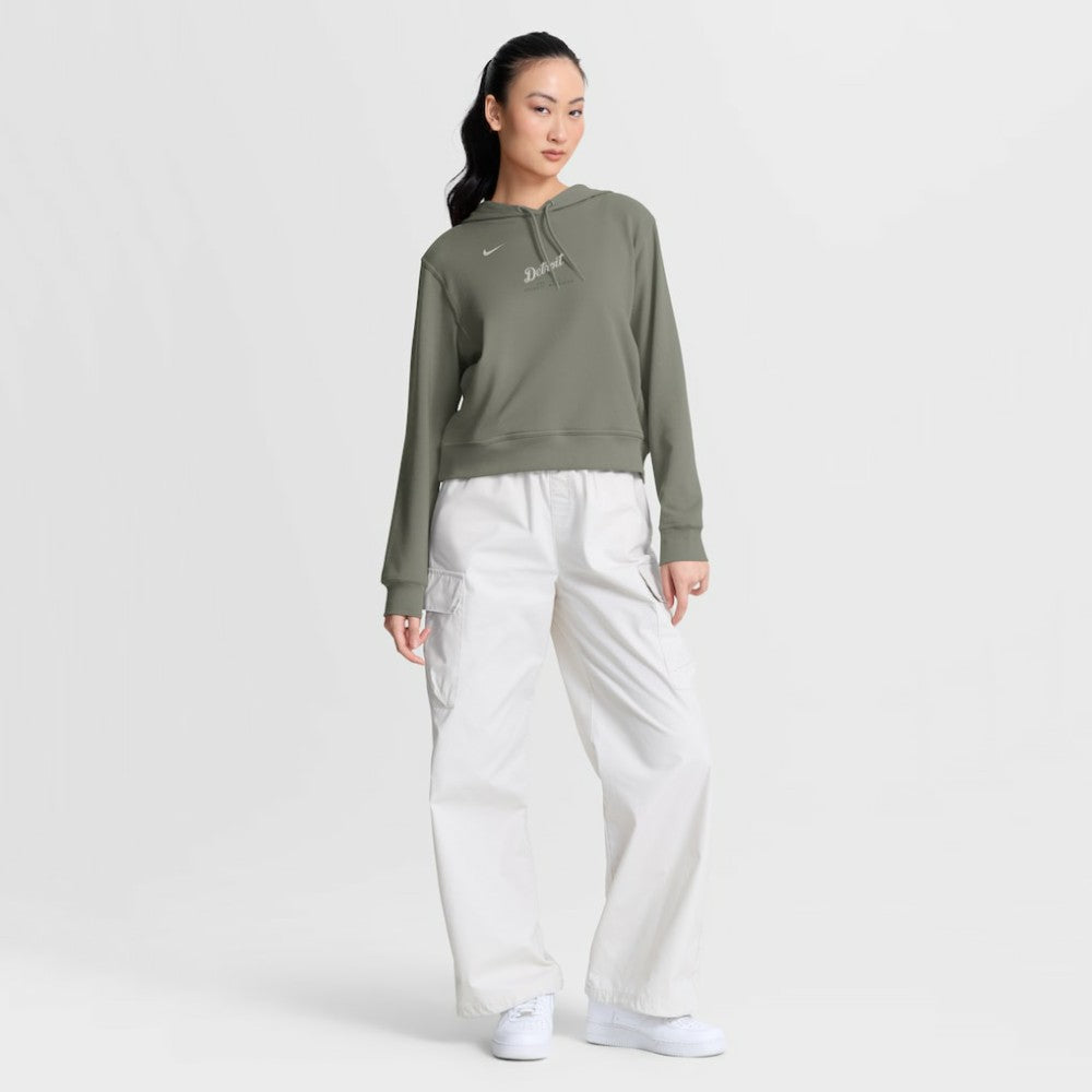 Detroit Tigers Women's One Tri-Blend Dri-FIT Hoodie Olive | Nike