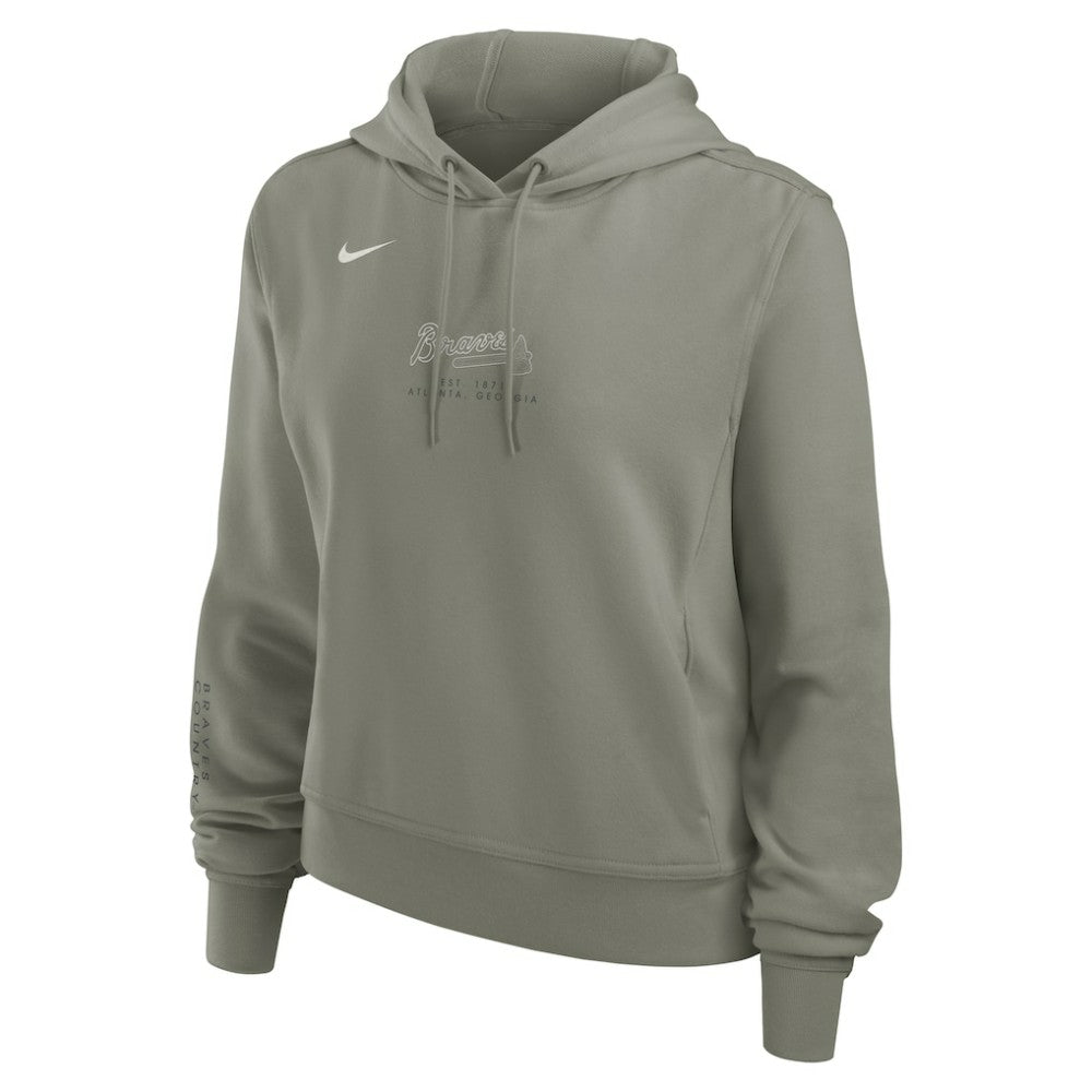 Atlanta Braves Women's One Tri-Blend Dri-FIT Hoodie Olive | Nike