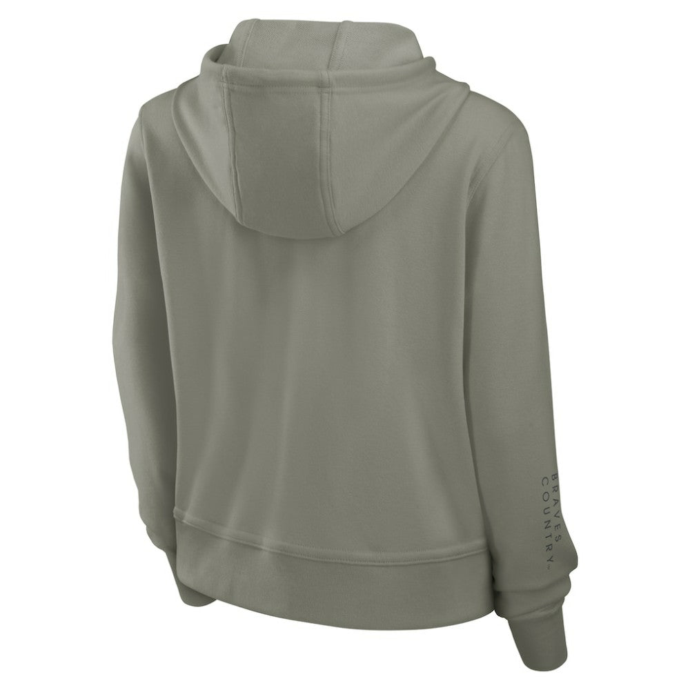 Atlanta Braves Women's One Tri-Blend Dri-FIT Hoodie Olive | Nike