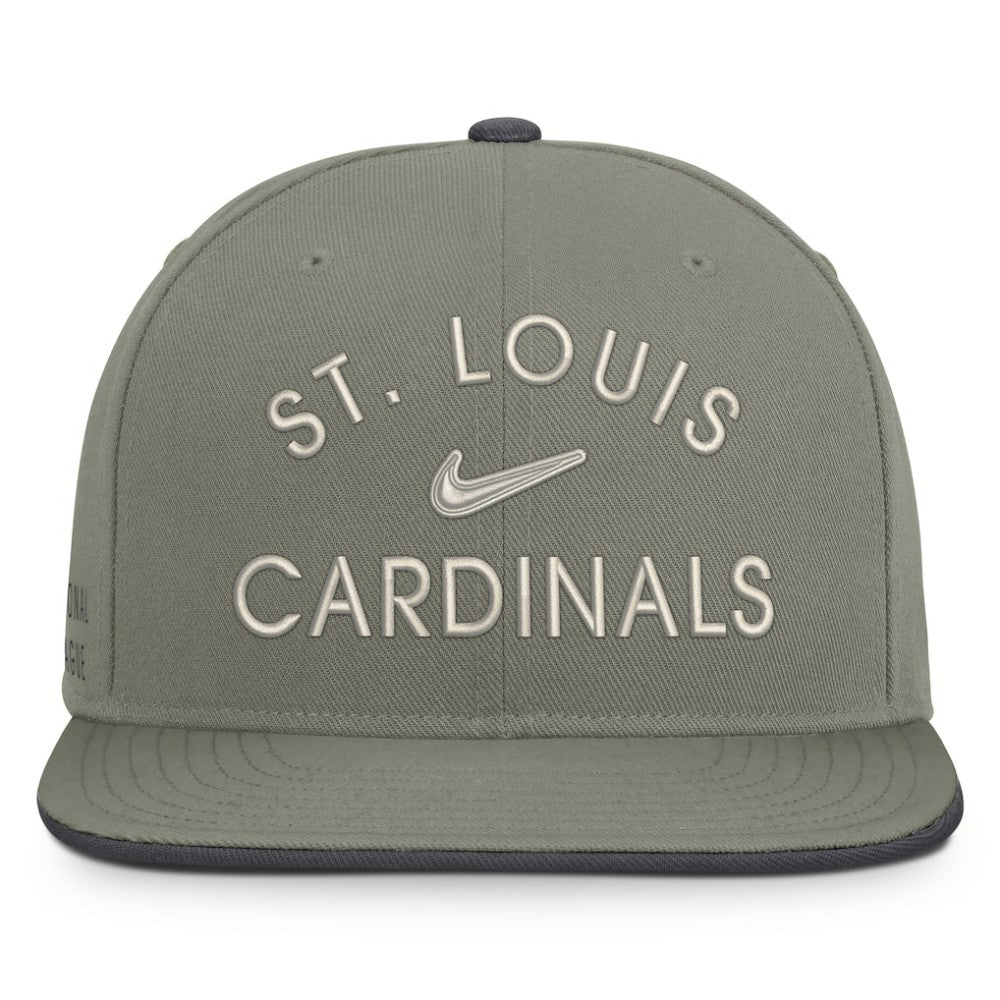 St. Louis Cardinals Pro Dri-FIT Snapback Hat Olive | Nike