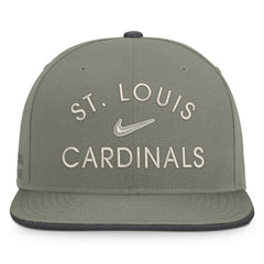 St. Louis Cardinals Pro Dri-FIT Snapback Hat Olive | Nike