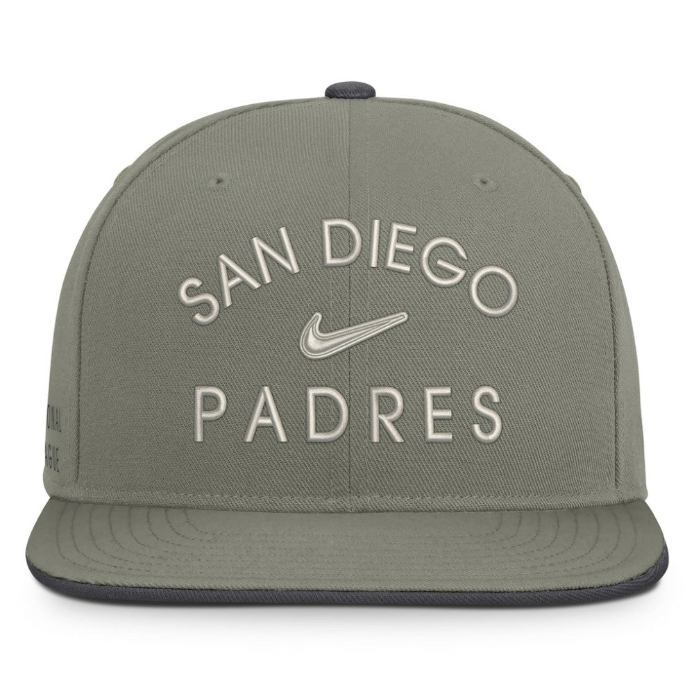 San Diego Padres Pro Dri-FIT Snapback Hat Olive | Nike