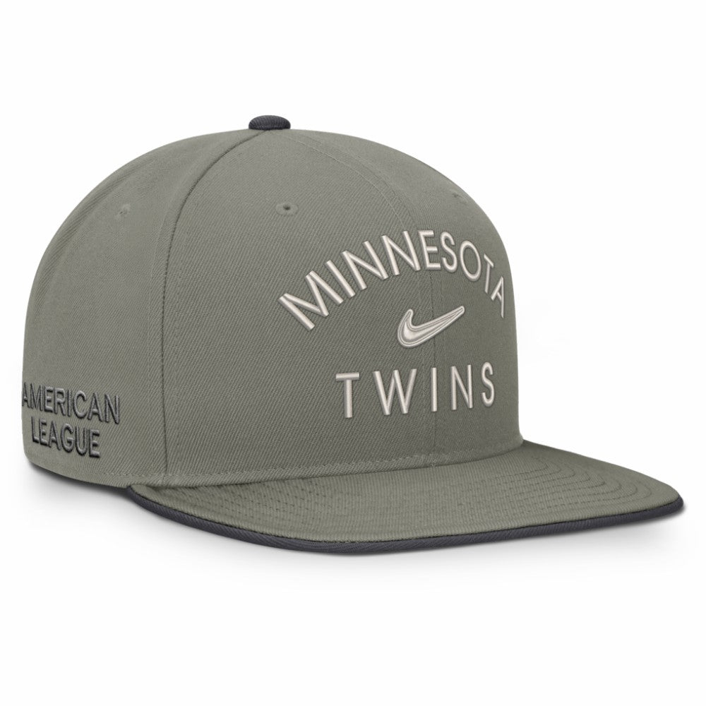 Minnesota Twins Pro Dri-FIT Snapback Hat Olive | Nike