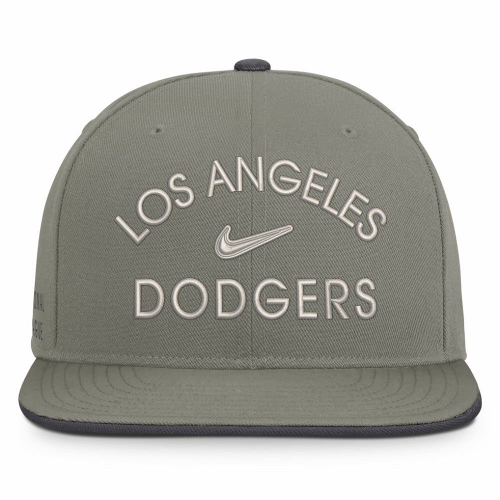 Los Angeles Dodgers Pro Dri-FIT Snapback Hat Olive | Nike