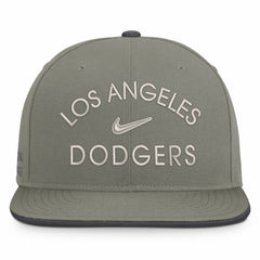 Los Angeles Dodgers Pro Dri-FIT Snapback Hat Olive | Nike
