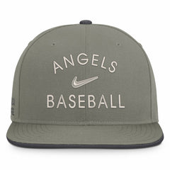 Los Angeles Angels Pro Dri-FIT Snapback Hat Olive | Nike