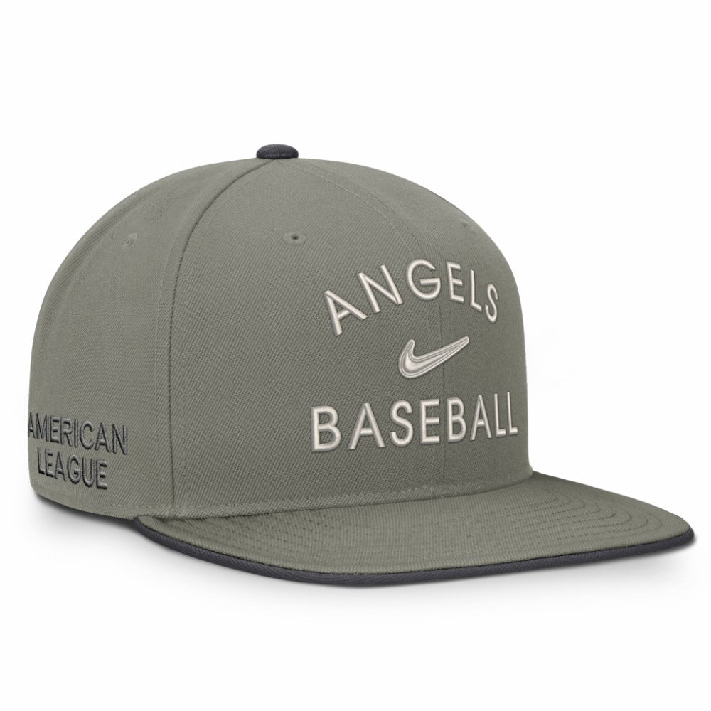 Los Angeles Angels Pro Dri-FIT Snapback Hat Olive | Nike