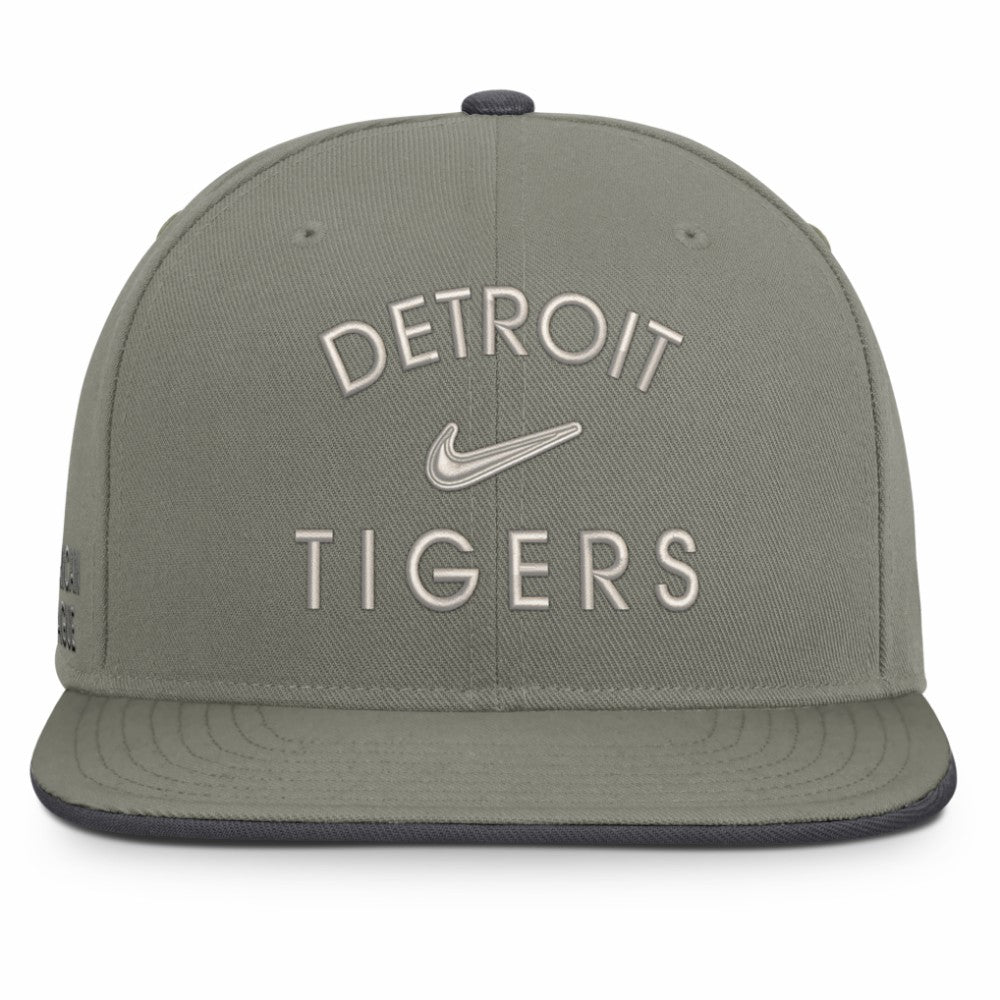 Detroit Tigers Pro Dri-FIT Snapback Hat Olive | Nike