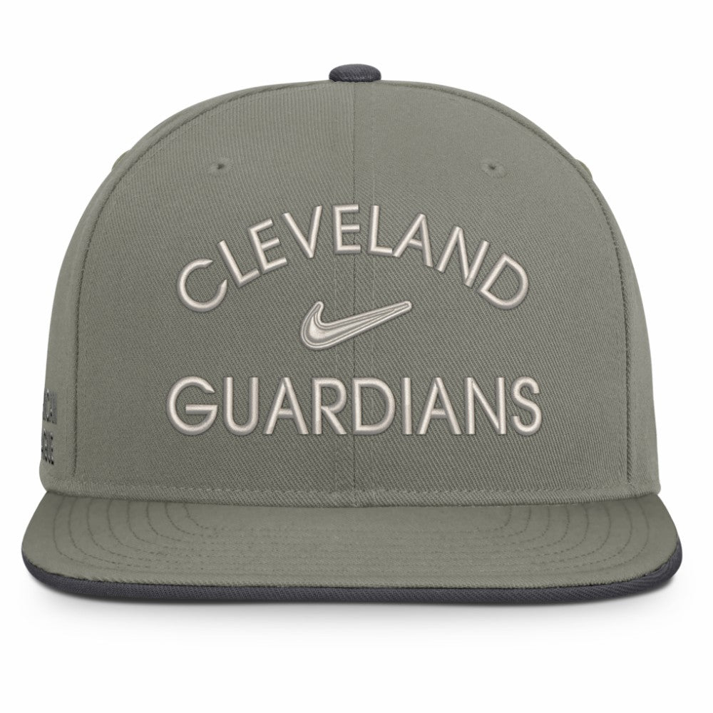 Cleveland Guardians Pro Dri-FIT Snapback Hat Olive | Nike