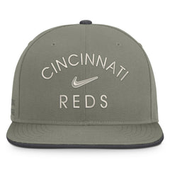 Cincinnati Reds Pro Dri-FIT Snapback Hat Olive | Nike